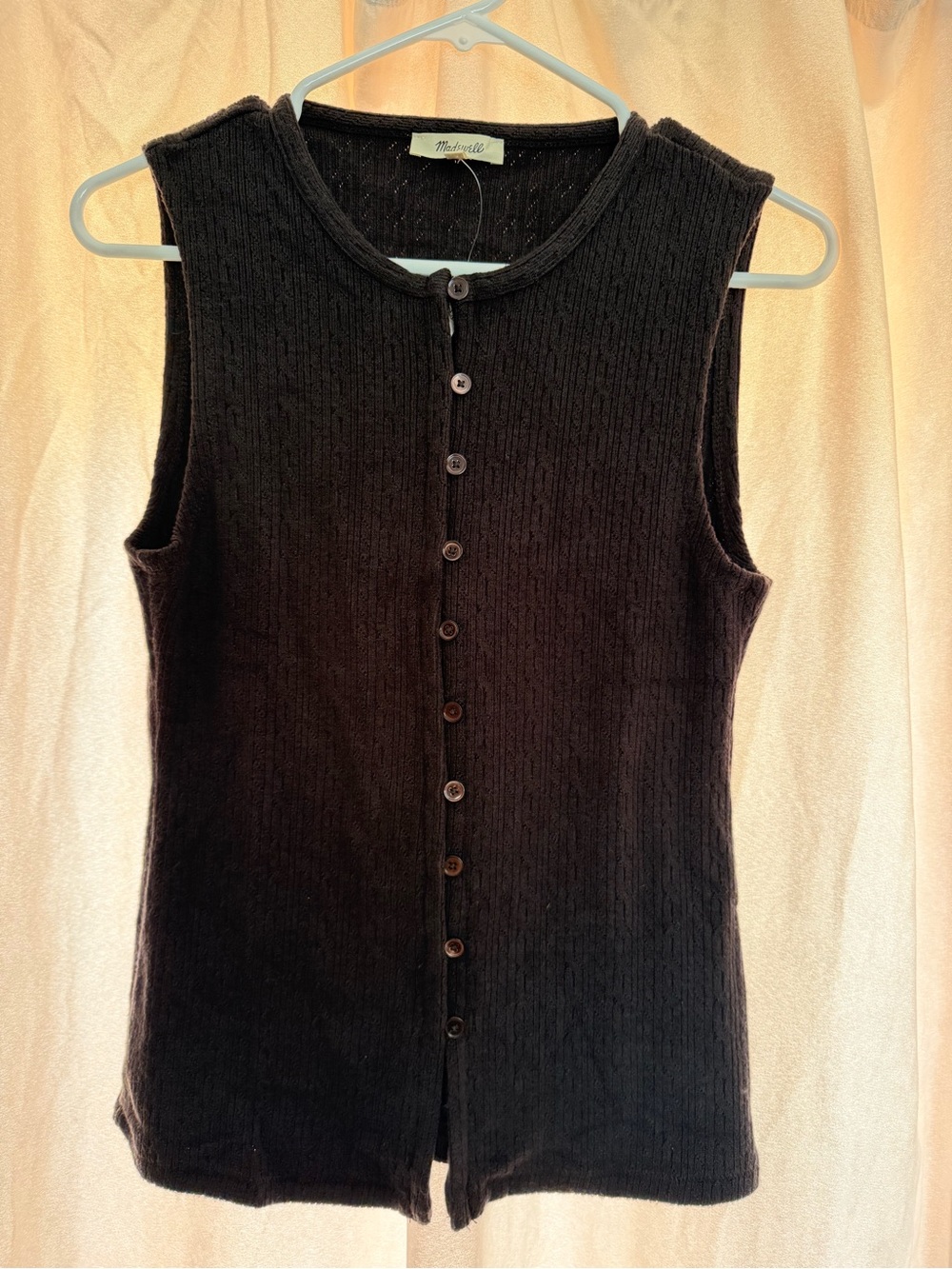 Madewell Pointelle Cutaway Vest - Picture 3 of 5